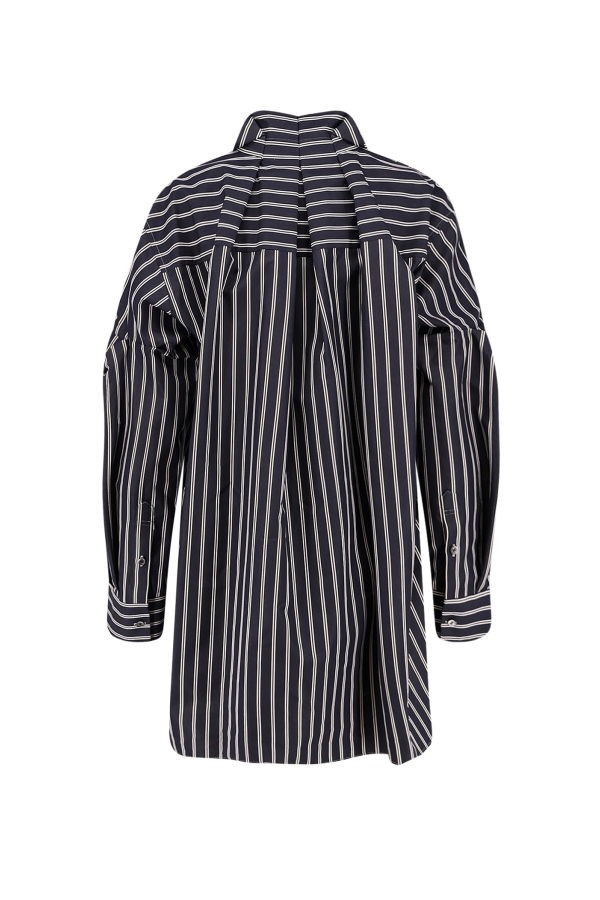 sacai Oversize Striped Shirt - Navy Stripe