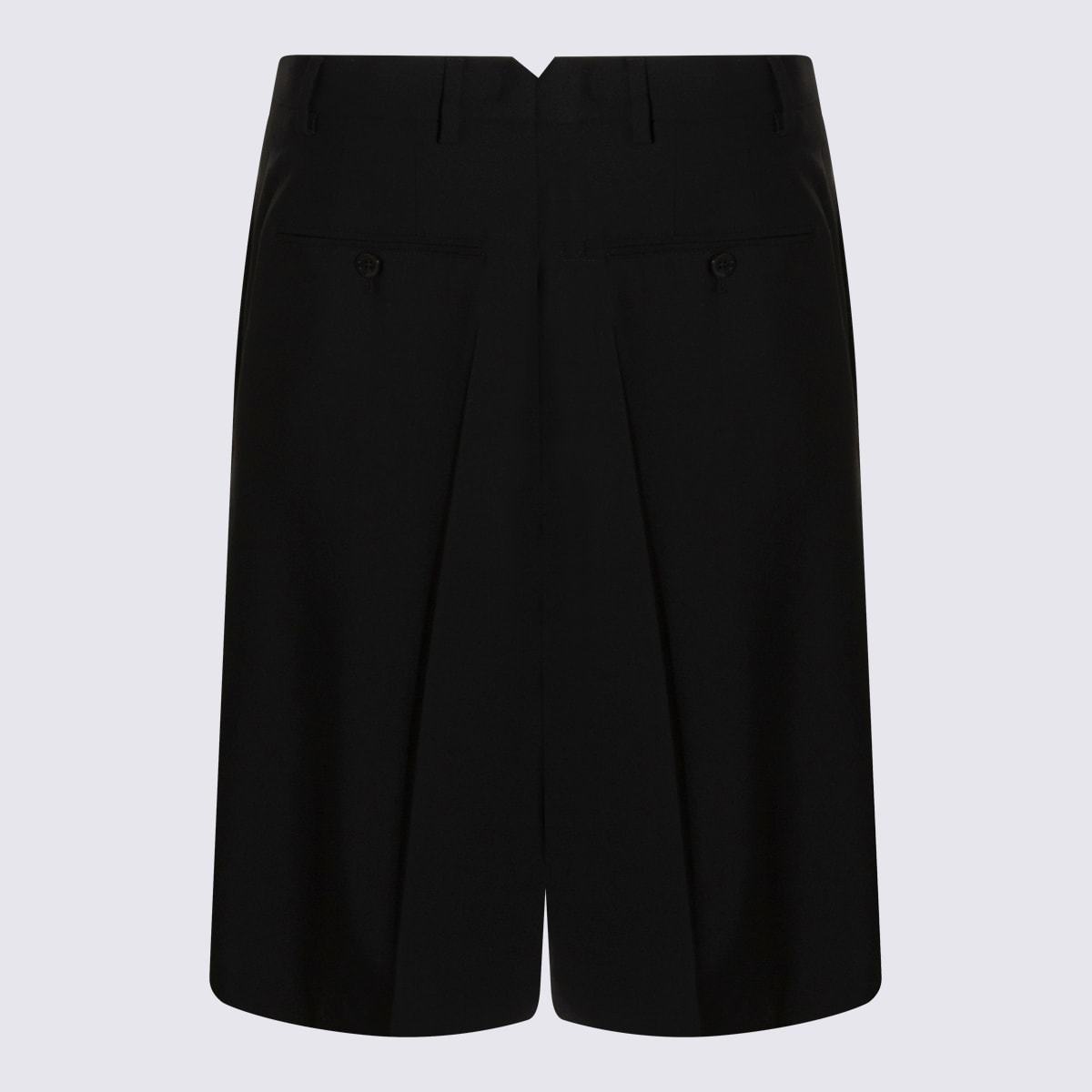 Ami Alexandre Mattiussi Black Wool Shorts - Black - Image 2 of 4
