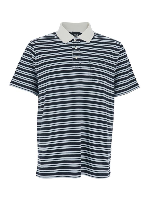 A.P.C. Horizontal Striped Motif Cotton Polo Shirt - Multicolor