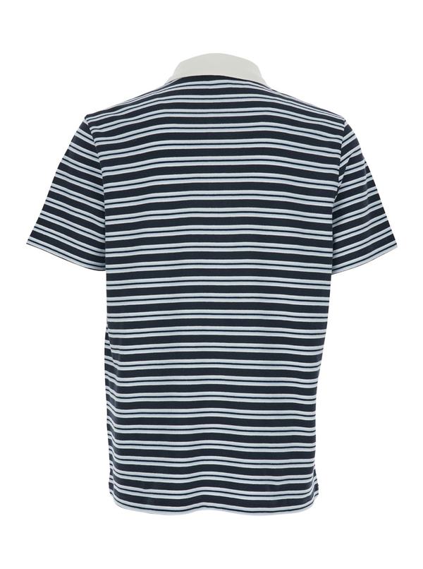 A.P.C. Horizontal Striped Motif Cotton Polo Shirt - Multicolor