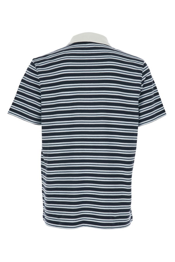 A.P.C. Horizontal Striped Motif Cotton Polo Shirt - Multicolor