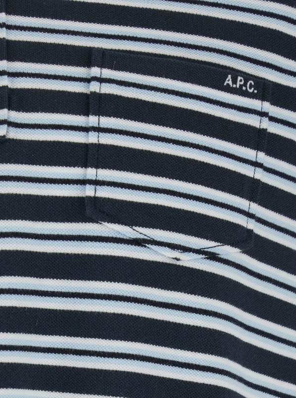 A.P.C. Horizontal Striped Motif Cotton Polo Shirt - Multicolor