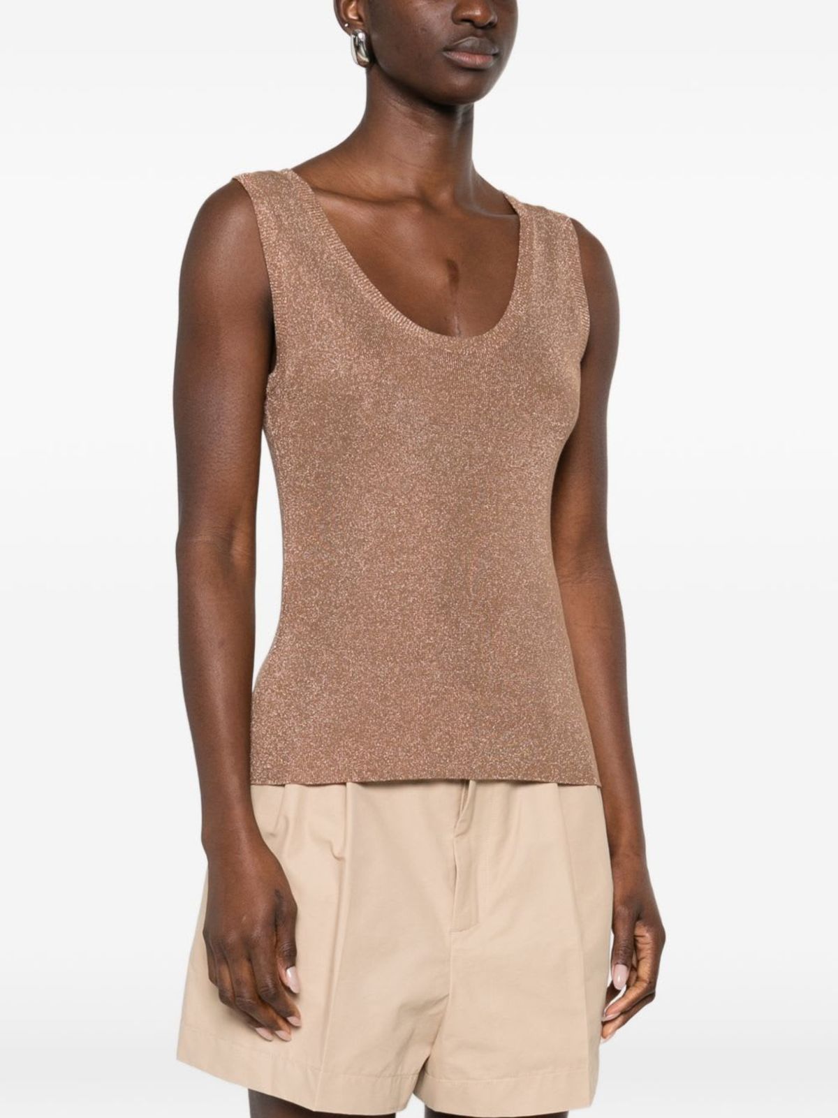 Fabiana Filippi Tank Top - Brown - Image 3 of 5