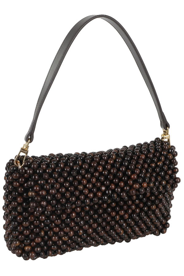 Staud Timmy Shoulder Bag - Dark Brown