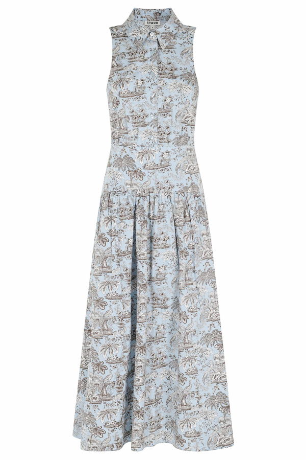 Staud Romy Dress - Sky Toile