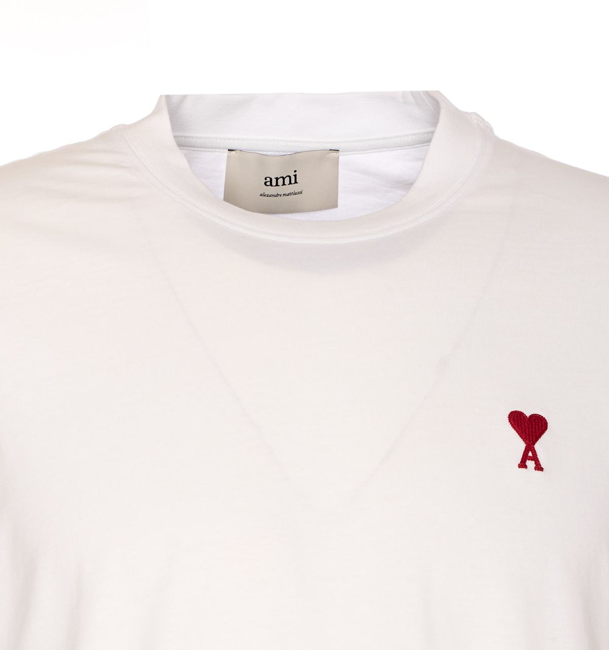 Ami Alexandre Mattiussi Ami De Coeur T-Shirt - White - Image 4 of 4