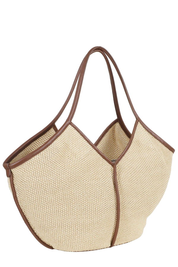 Hereu Caella Soft Raffia Shoulder Bag - Natural