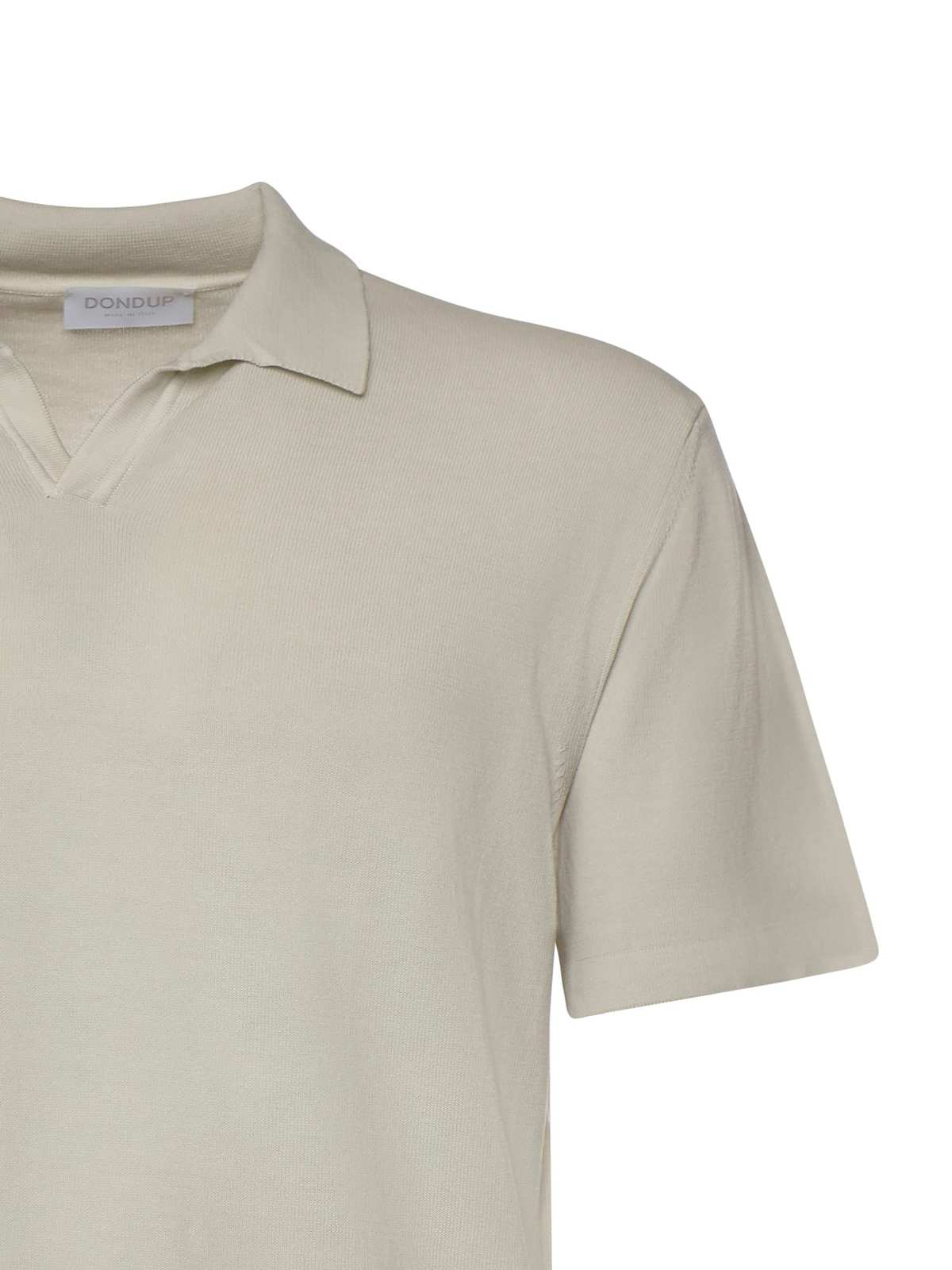 Dondup Cotton Polo Shirt - Sand - Image 2 of 3