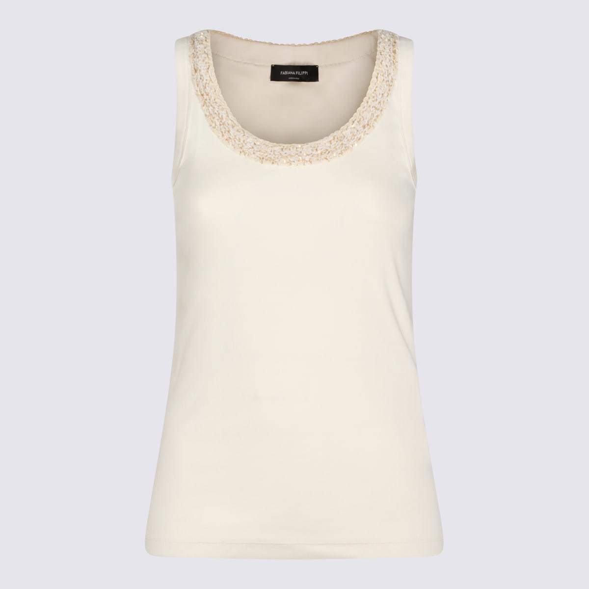 Fabiana Filippi Cotton Tank Top - Burro - Image 1 of 3