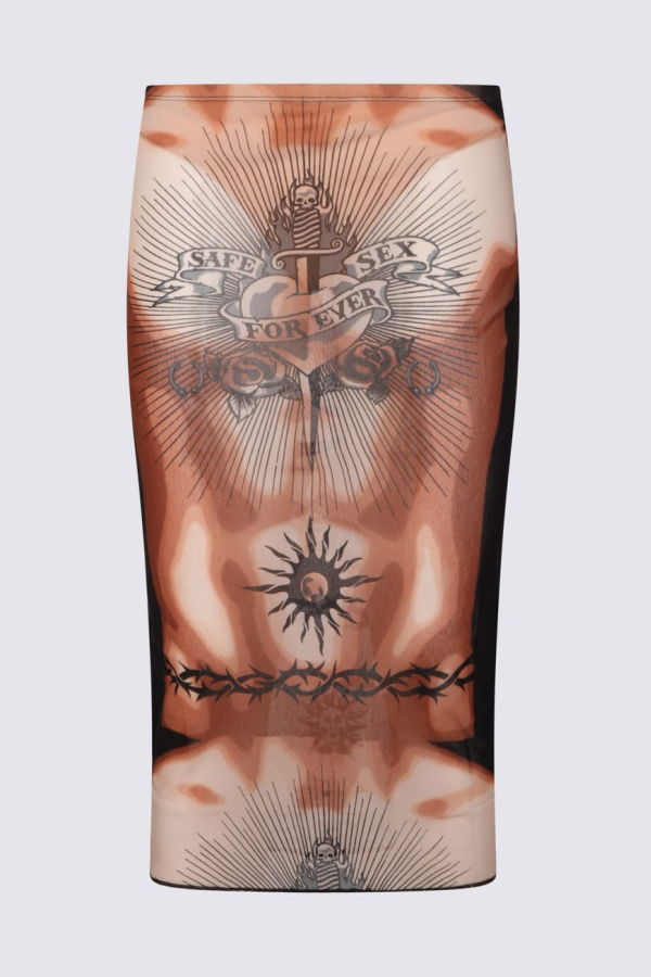 Jean Paul Gaultier Brown Skirt - Nude/Brown/Black