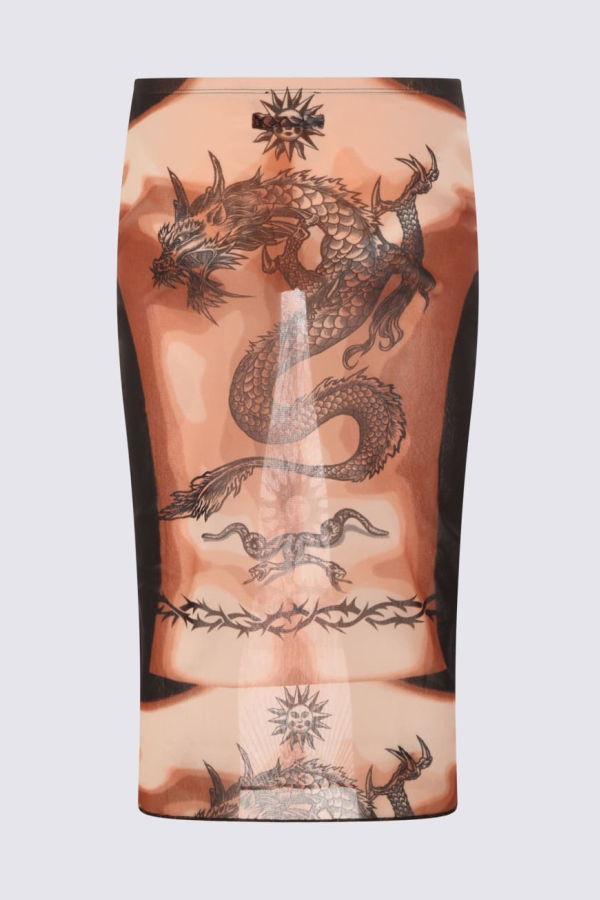 Jean Paul Gaultier Brown Skirt - Nude/Brown/Black