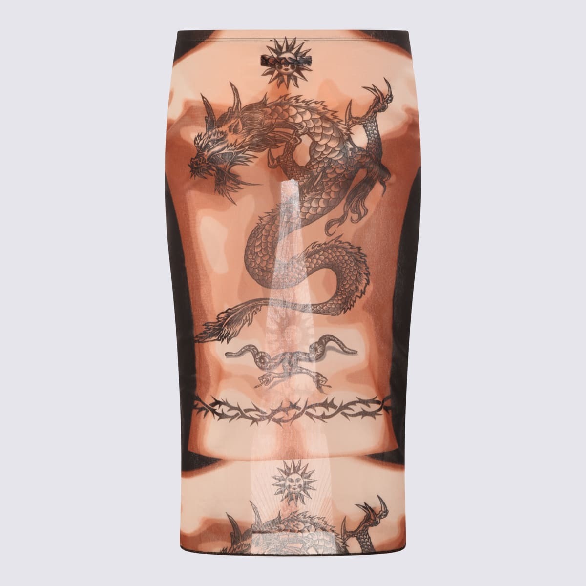 Jean Paul Gaultier Brown Skirt - Nude/Brown/Black - Image 2 of 3