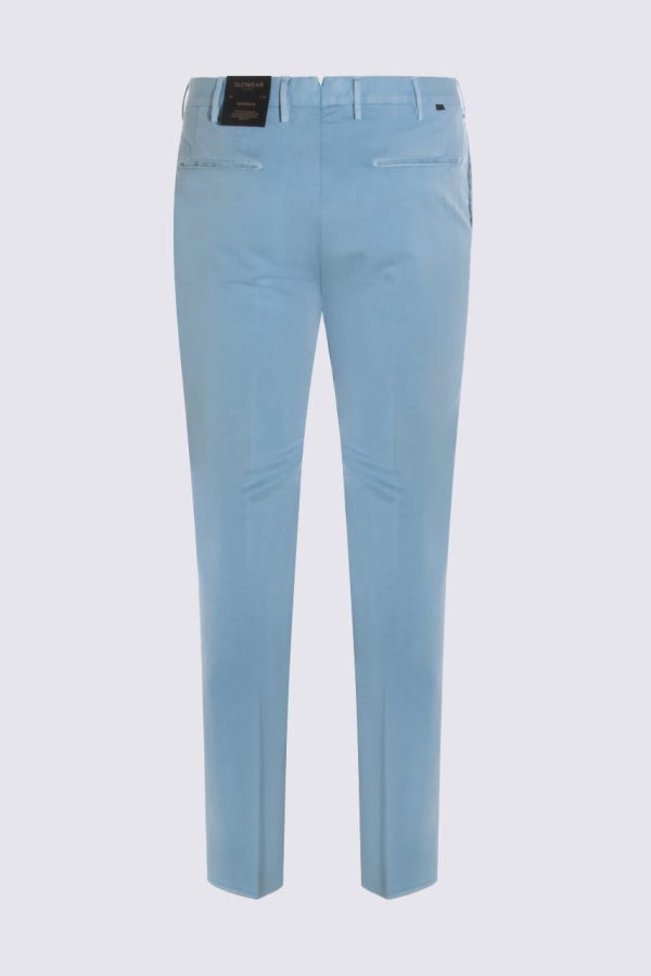 Incotex Light Blue Cotton Pants - Blue
