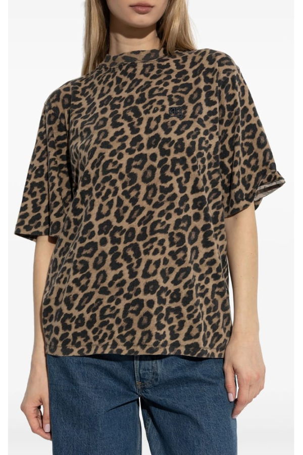 Anine Bing T-Shirt - Black/Brown