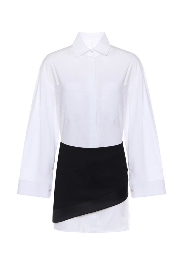 Dondup Cotton Shirt Dress - White