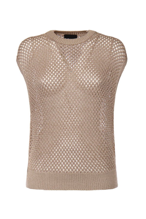 Dondup Openwork Vest - Natural