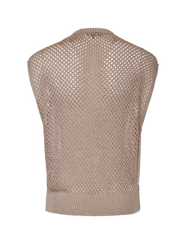 Dondup Openwork Vest - Natural