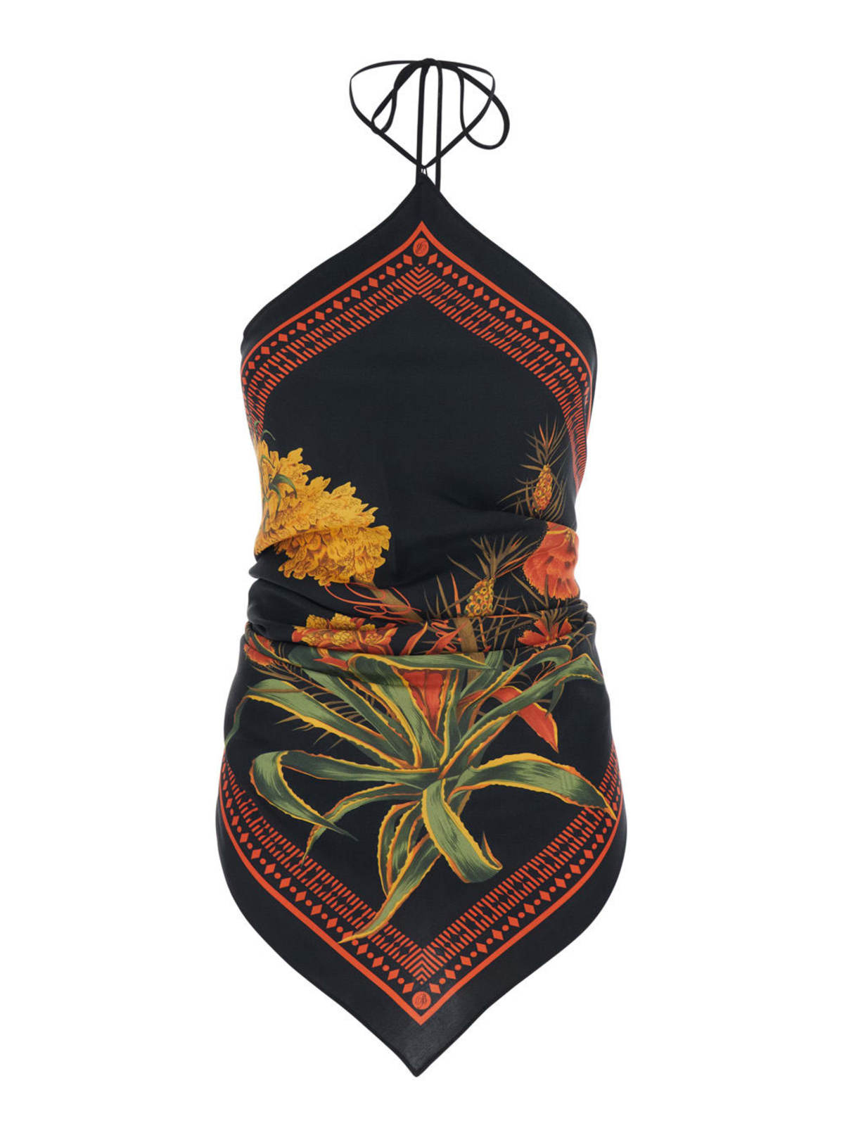 Blumarine All-Over Floral Knot Top - Multicolor - Image 1 of 3