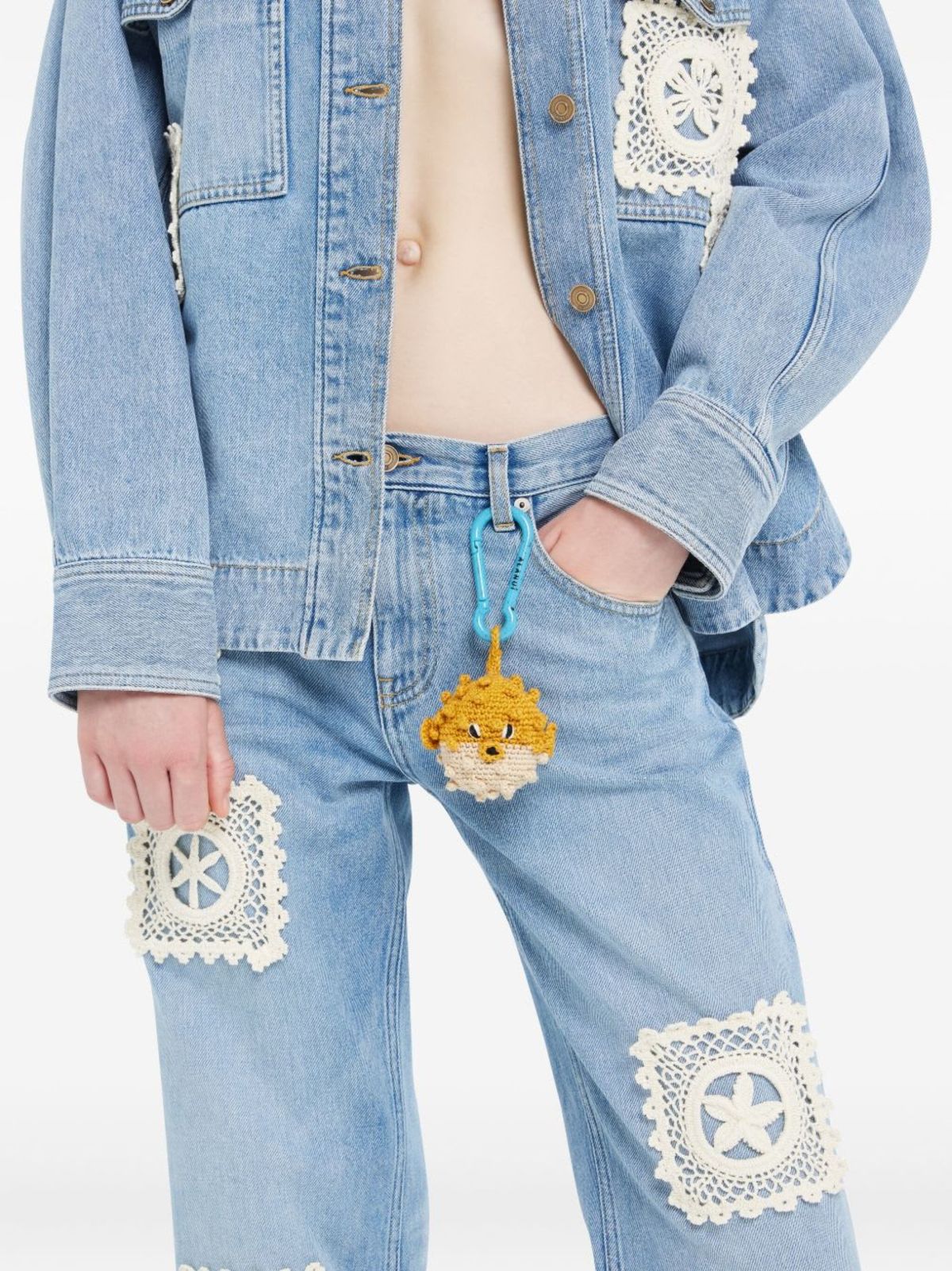 Alanui Puffer Fish Crochet Keyring - Yellow - Image 2 of 3