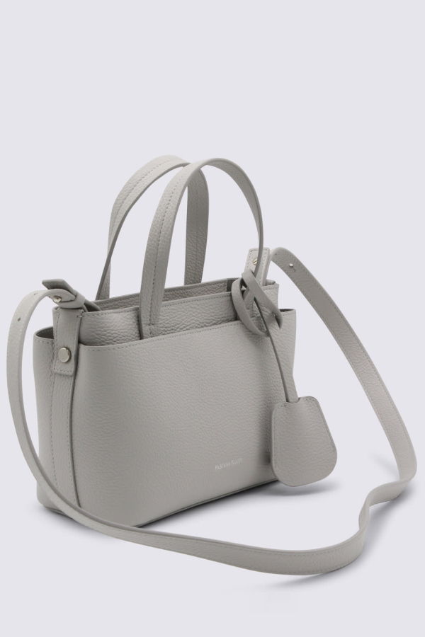 Fabiana Filippi Grey Leather Tote - Gray