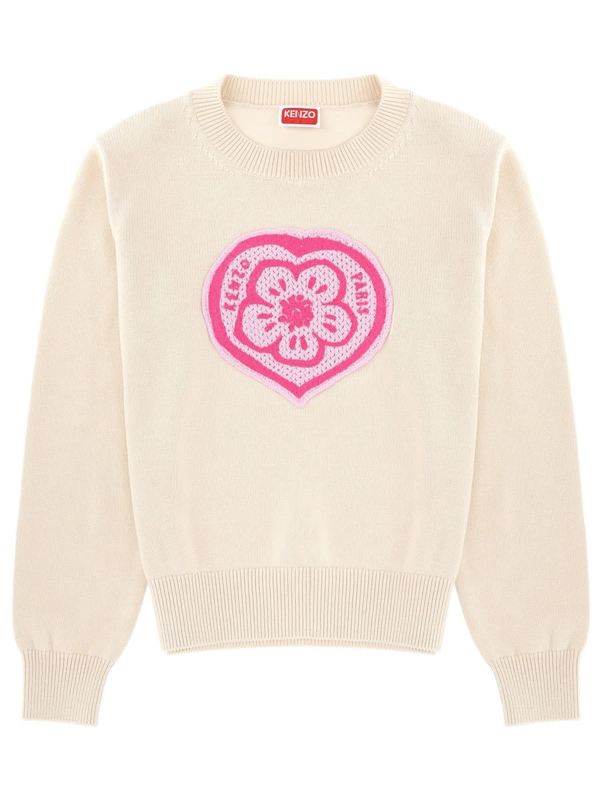Kenzo Boke Heart Jersey Sweater - Powder