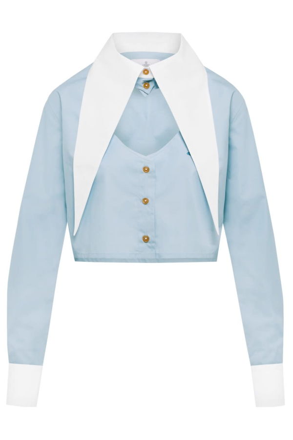 Vivienne Westwood Cut Off Heart Shirt - Baby Blue