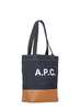 A.P.C. Axel Small Tote Bag - Blue/Brown - Thumbnail 2