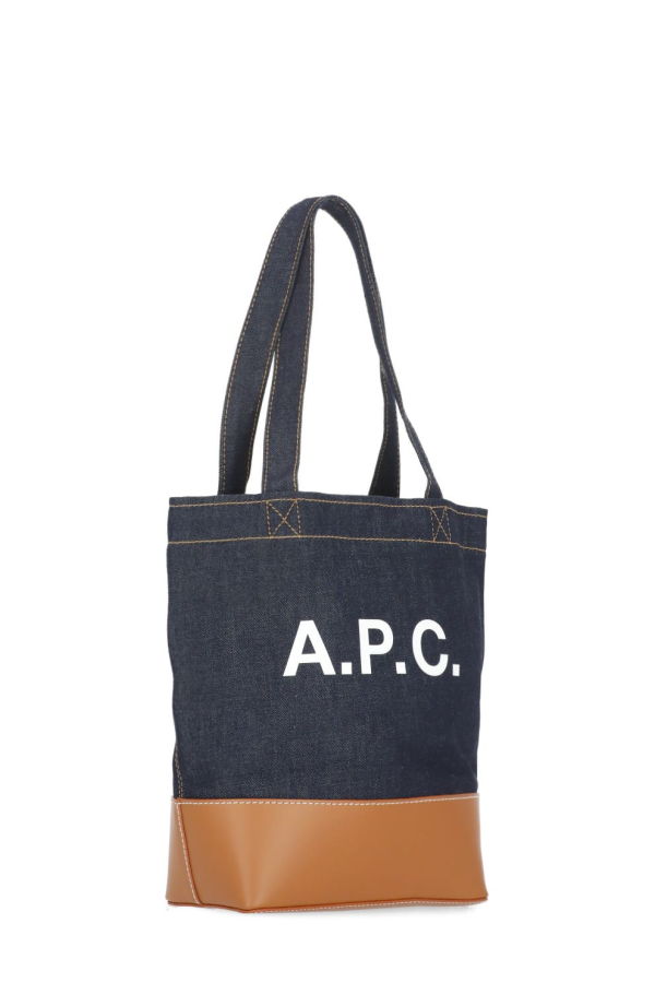 A.P.C. Axel Small Tote Bag - Blue/Brown