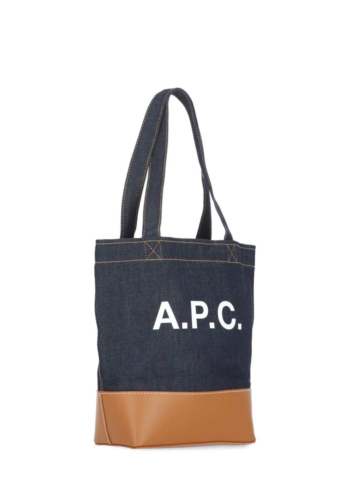 A.P.C. Axel Small Tote Bag - Blue/Brown - Image 2 of 5