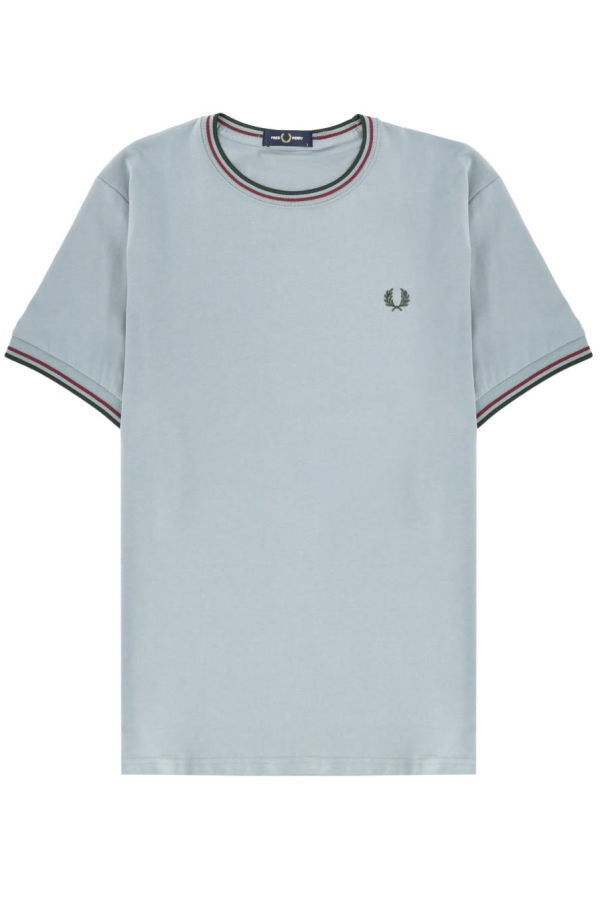 Fred Perry With Logo T-Shirt - Azure