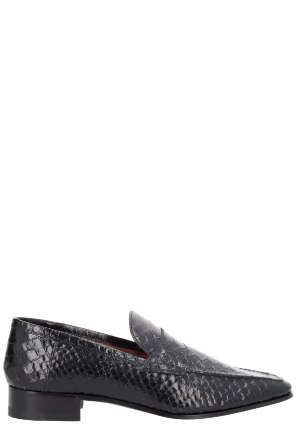 Paris Texas Moccasin Vincent Flat Shoes - Black