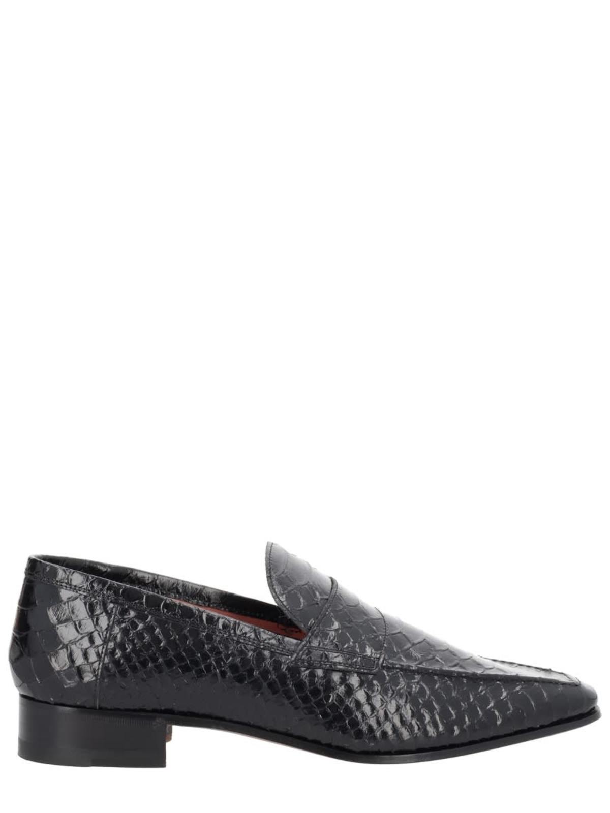 Paris Texas Moccasin Vincent Flat Shoes - Black - Image 1 of 5