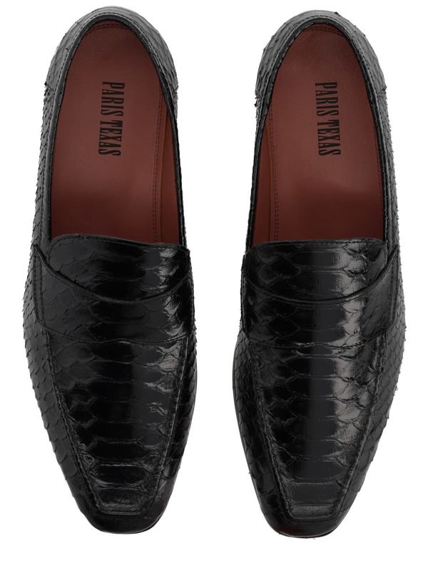 Paris Texas Moccasin Vincent Flat Shoes - Black