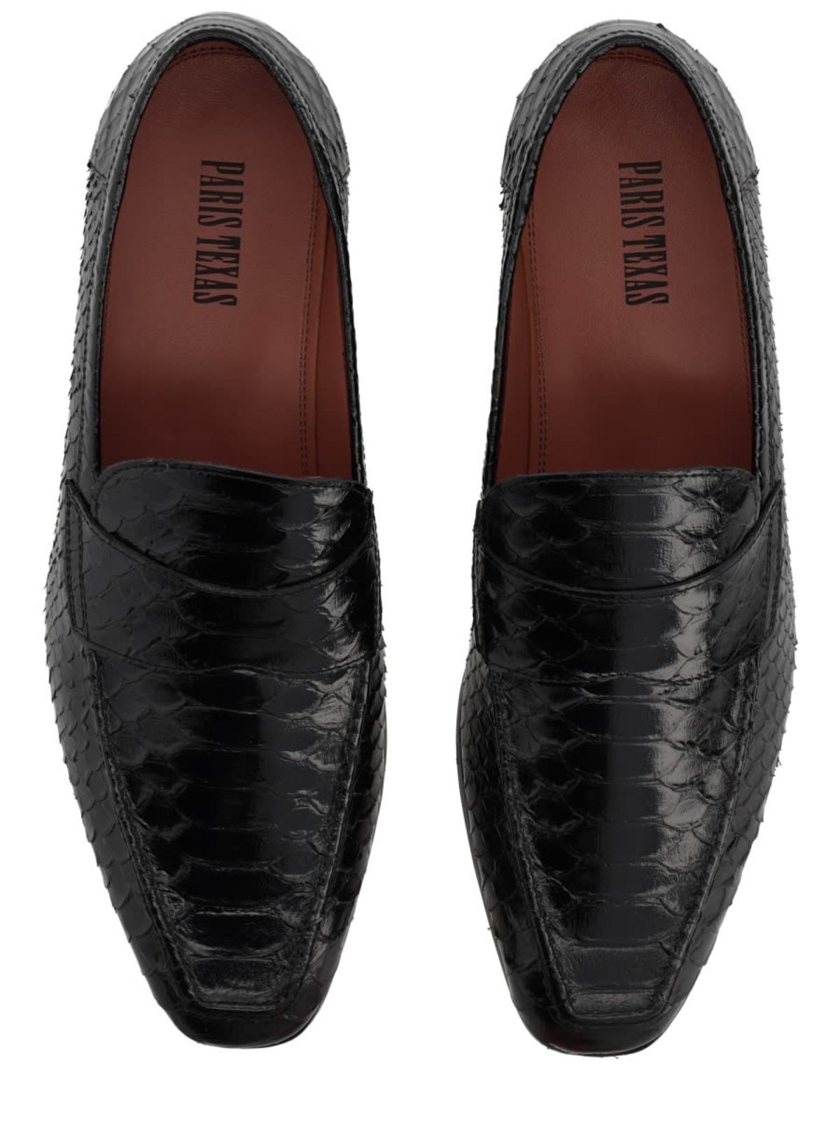 Paris Texas Moccasin Vincent Flat Shoes - Black - Image 5 of 5