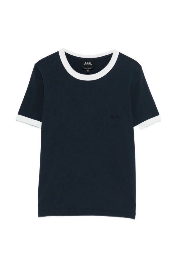 A.P.C. T-Shirt Tee - Blue/White