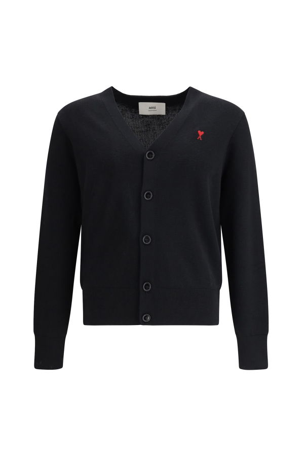 Ami Alexandre Mattiussi Ami De Coeur Cardigan - Black