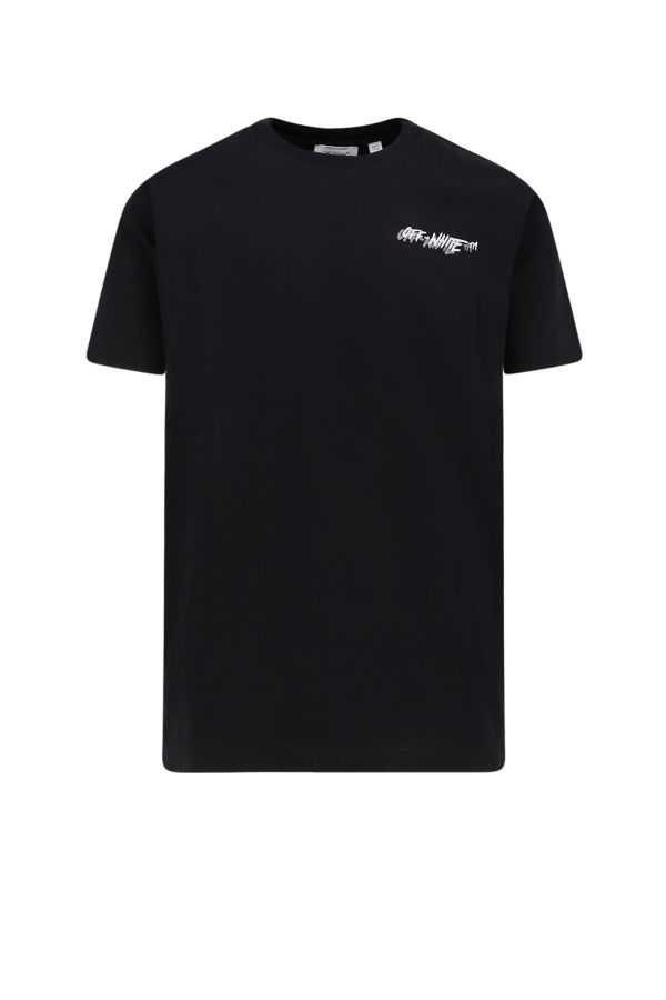 Off-White Cotton Tee - Black