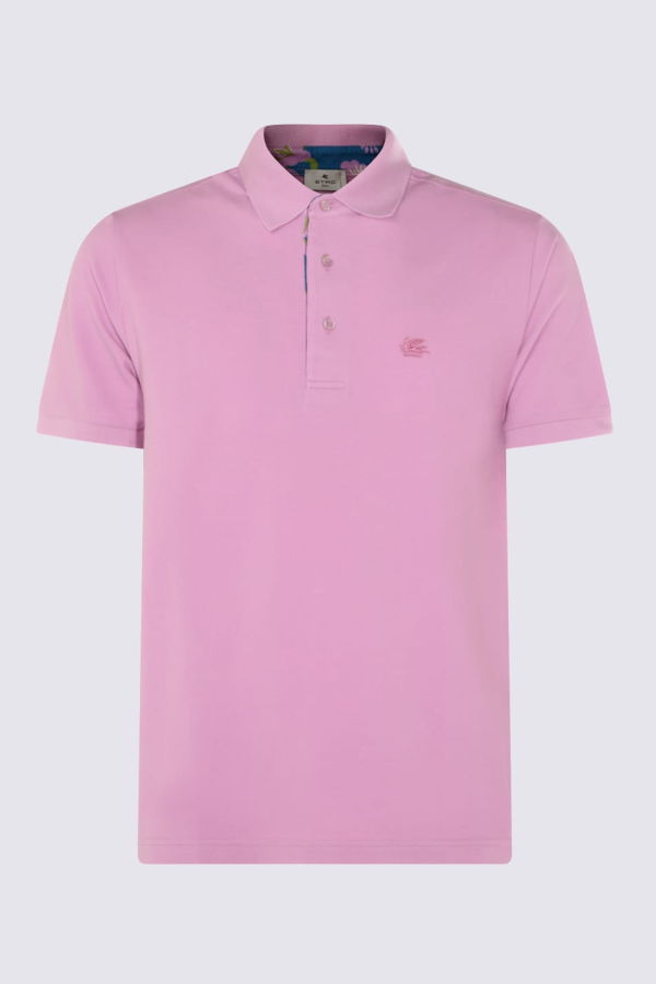 Etro Cotton Polo Shirt - Pink