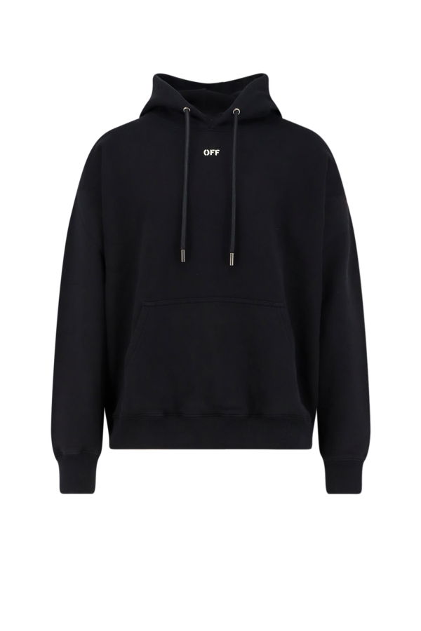 Off-White Cotton Sweatshirt - Black