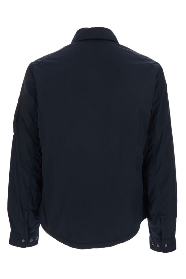 C.P. Company Jacket With Classic Collar And Logo Plaque In Tech Fabric Jacket - Blue