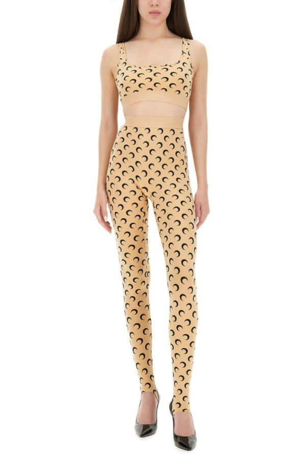 MARINE SERRE Moon Leggings - Nude