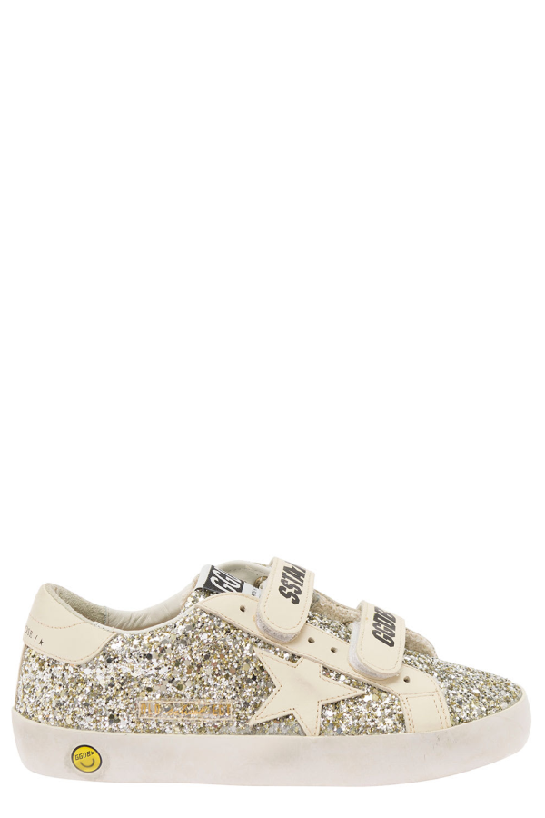 Golden Goose White Low Top Glitter Tech Fabric Sneakers - Gray