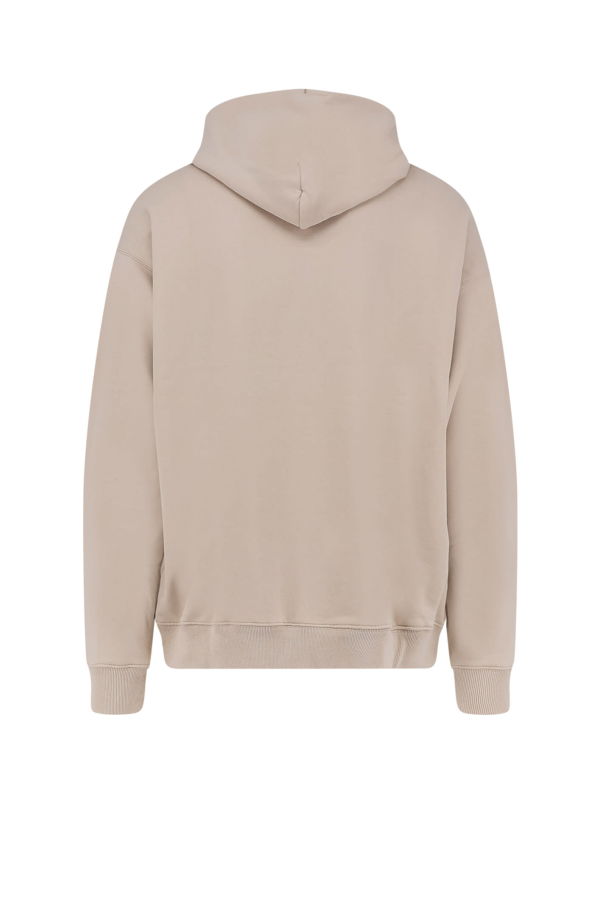 Off-White Cotton Sweatshirt With Frontal Logo Print - Pumice Stone