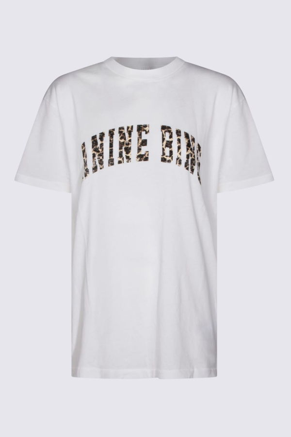 Anine Bing White Cotton Tee - White