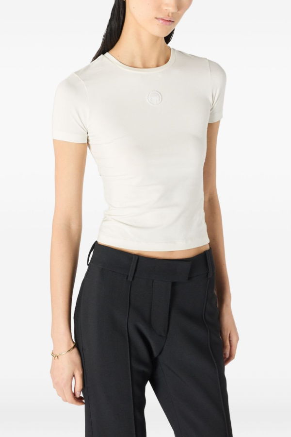 MARINE SERRE Logo Cotton T-Shirt - White