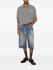 Acne Studios Denim Cotton Shorts - Blue - Thumbnail 2