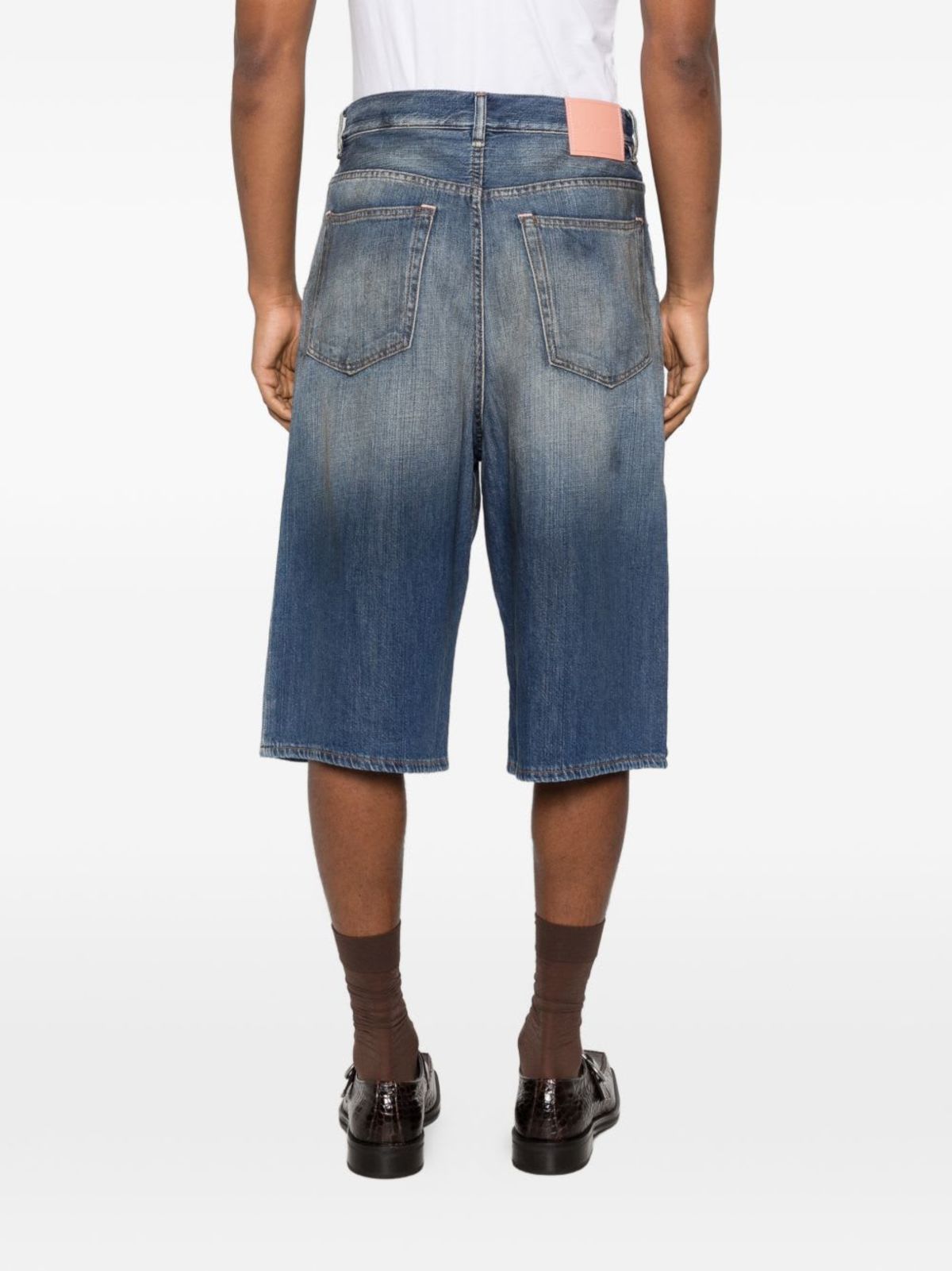 Acne Studios Denim Cotton Shorts - Blue - Image 5 of 5