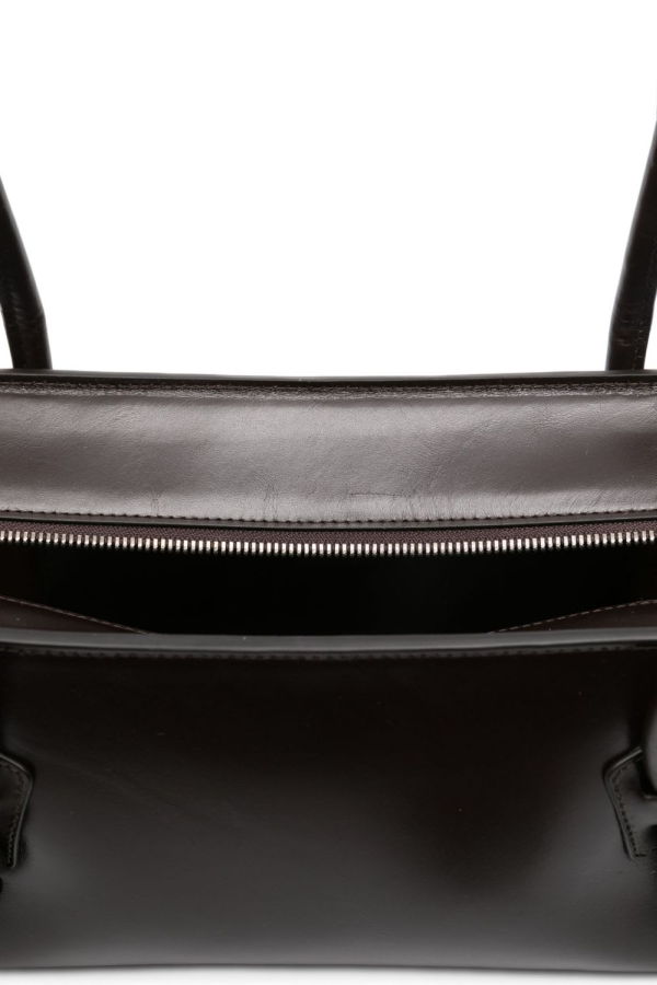 Hereu Fleca Leather Shoulder Bag - Marrone Scuro