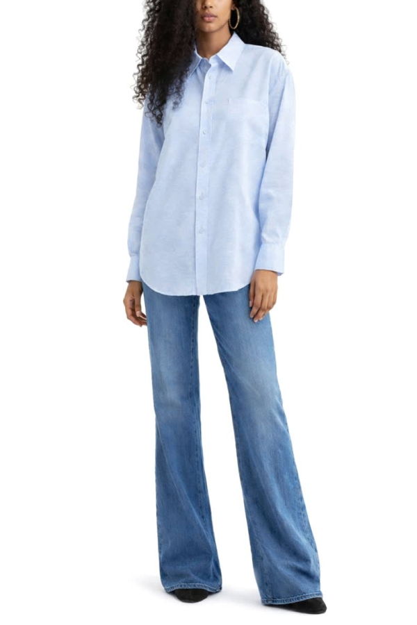 Etro Linen And Cotton Shirt - Azure