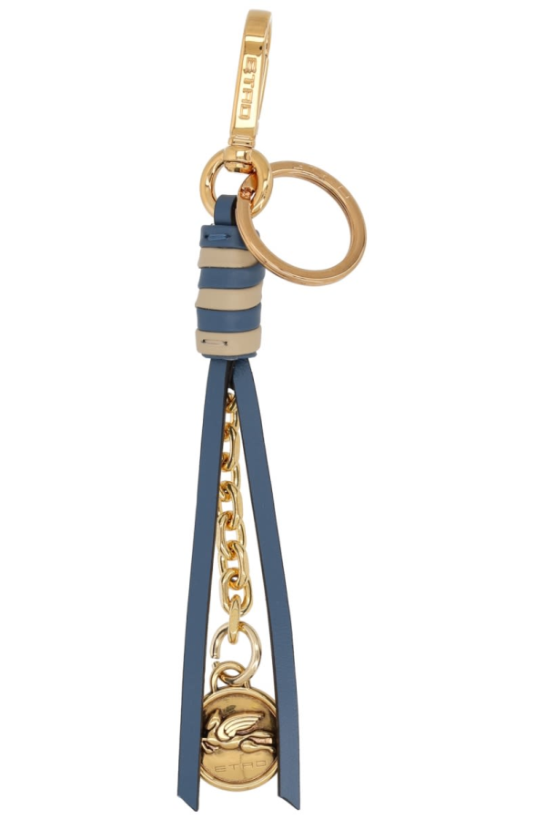 Etro Charm in Leather Keyring